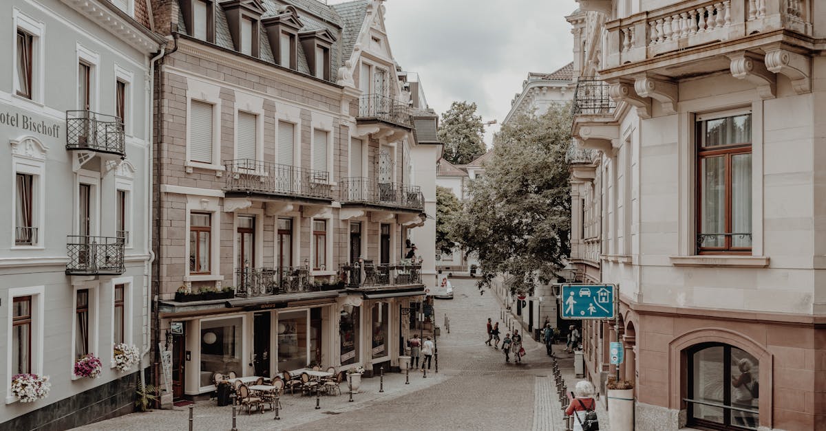 Quaint European townscape with classic architecture in Baden-Baden, Germany.