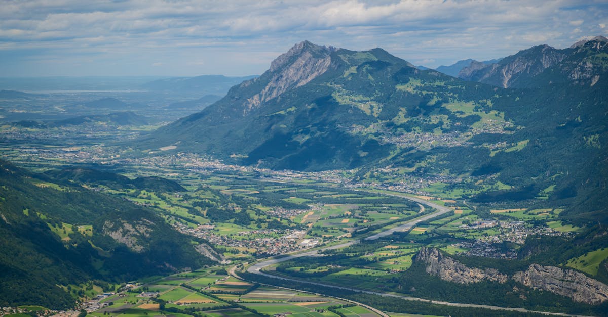 Stunning aerial view of Mels, Switzerland with lush greenery and mountains.