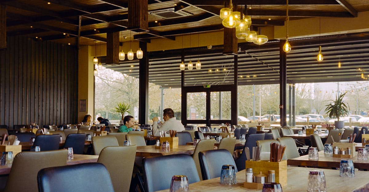 A warm and inviting French bistro with modern decor and casual diners.