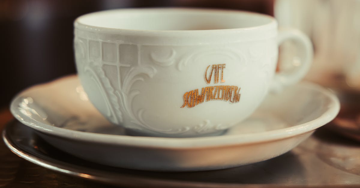 A close-up of a decorative coffee cup at Cafe Schwarzenberg, Vienna, encapsulating classic Viennese ambiance.