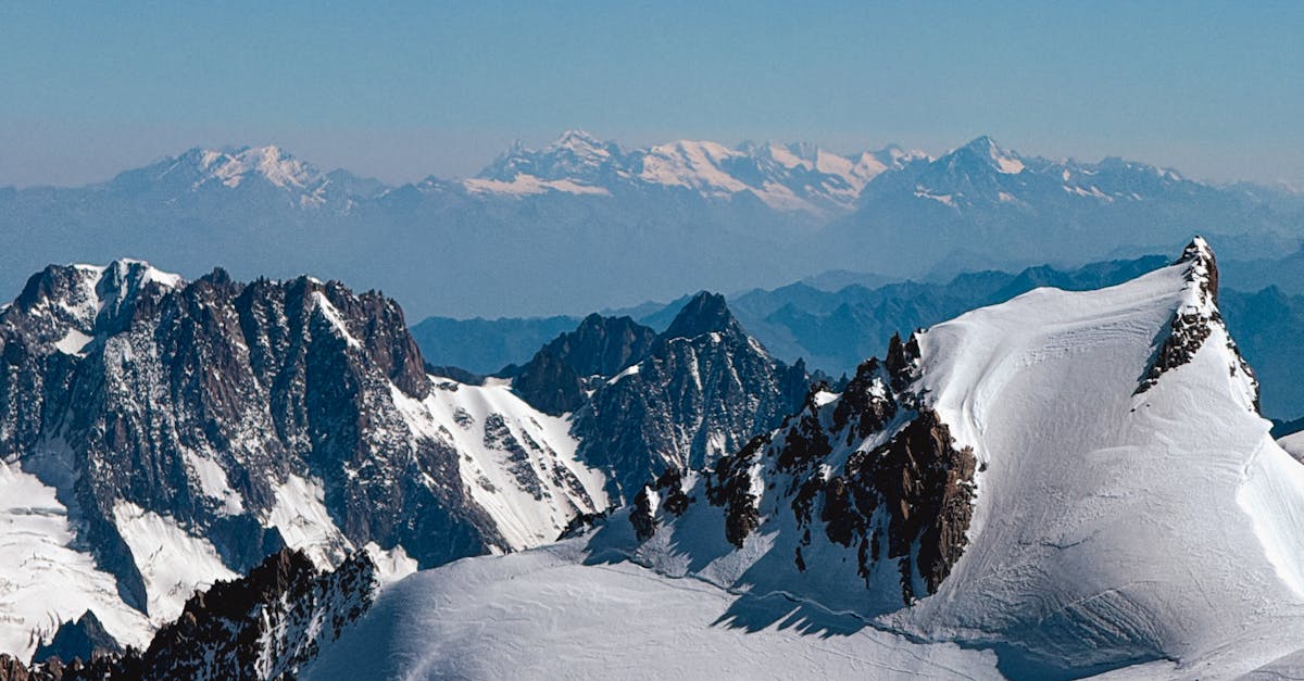 Majestic snow-covered peaks in Chamonix, showcasing breathtaking alpine beauty.