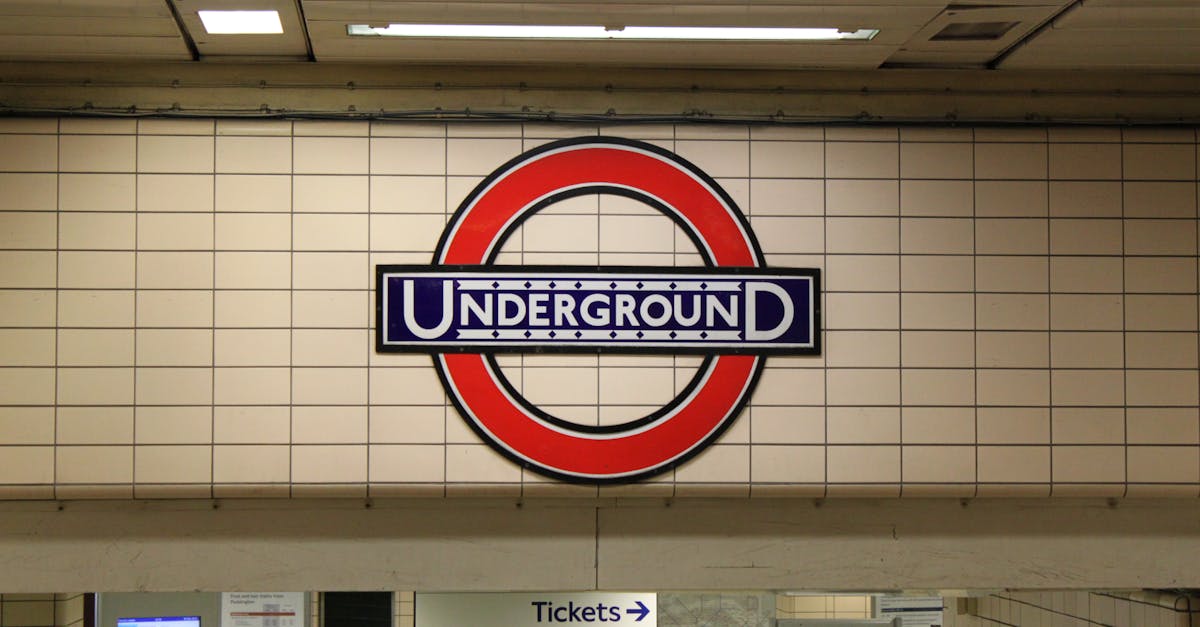 Close-up of the classic London Underground sign at a subway station entrance.